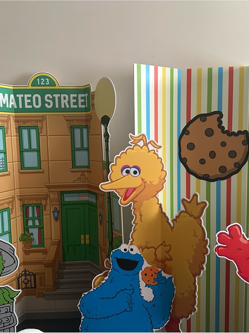 Sesame Street Big Bird & Cookie Monster Cutout Standees - Yellow, Blue, Brown